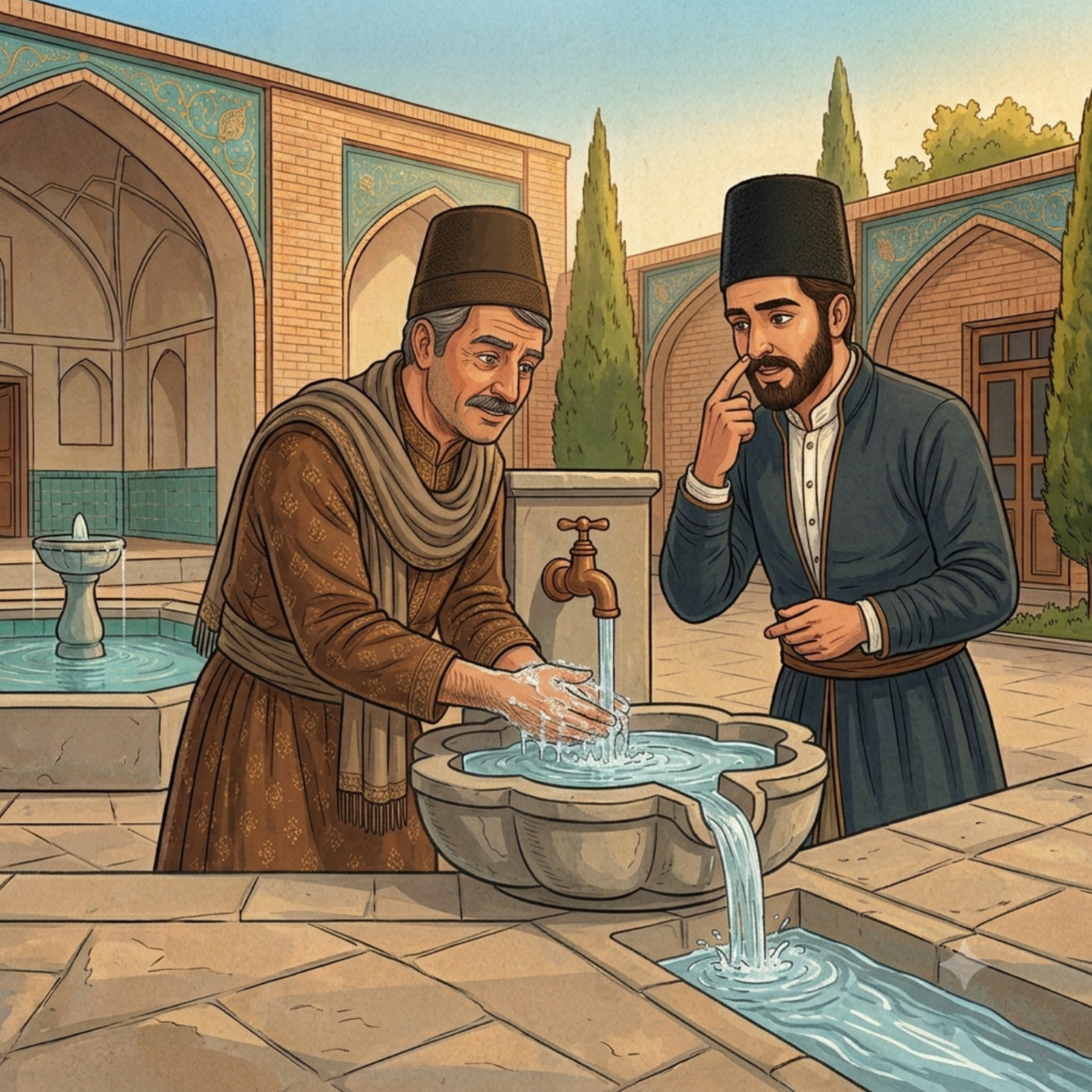 کاور ضرب المثل "سوراخ دعا را گم کردن"