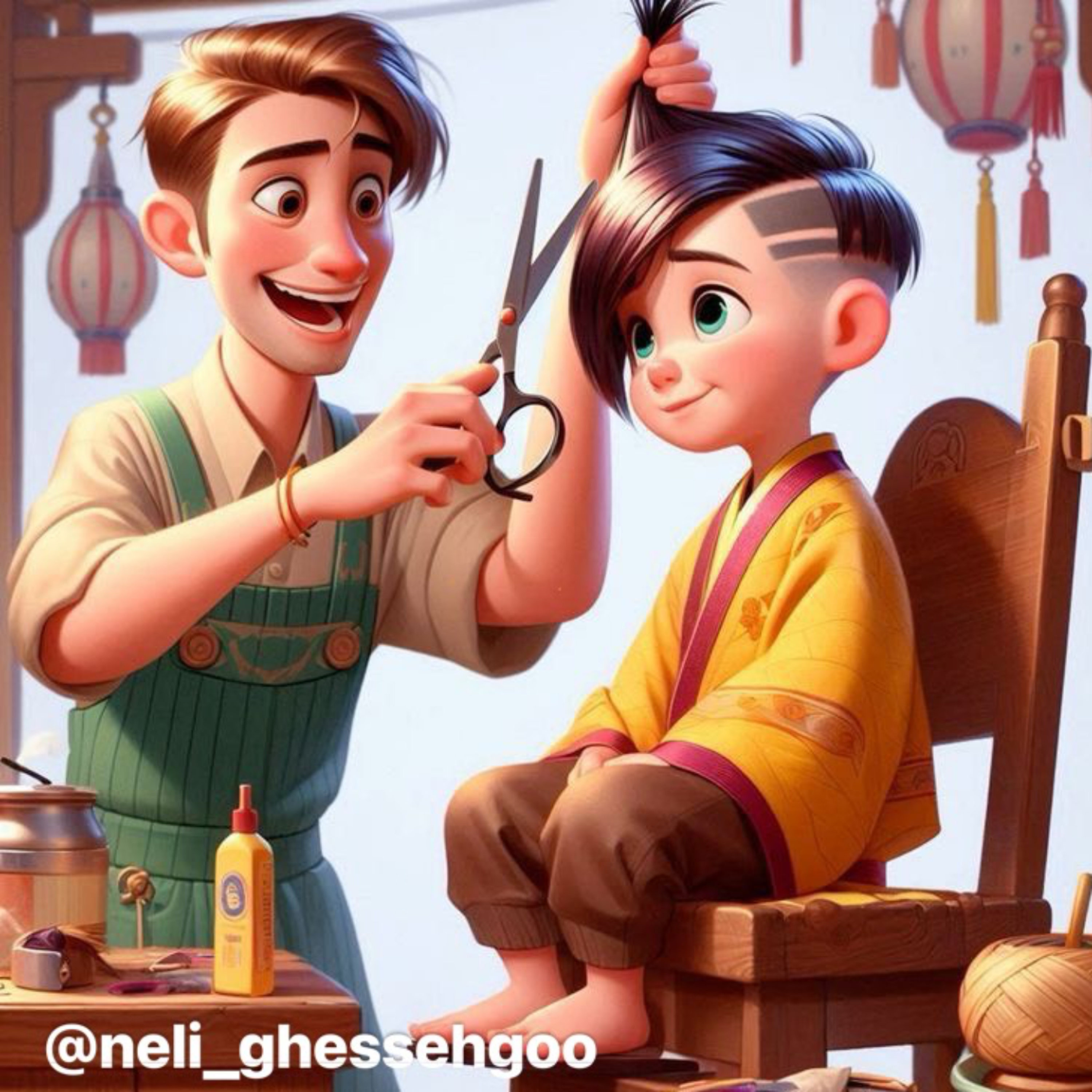 پرهام ‌و موهای شیطون فراری