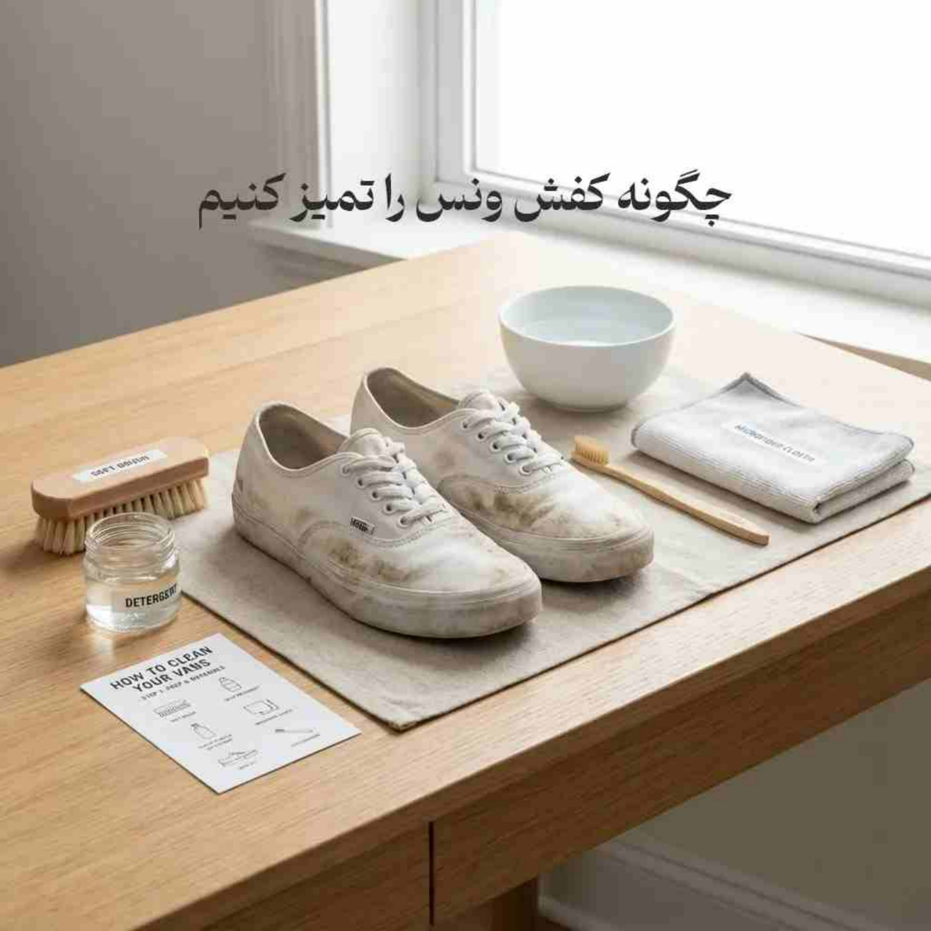 کاور چگونه کفش ونس را تمیز کنیم