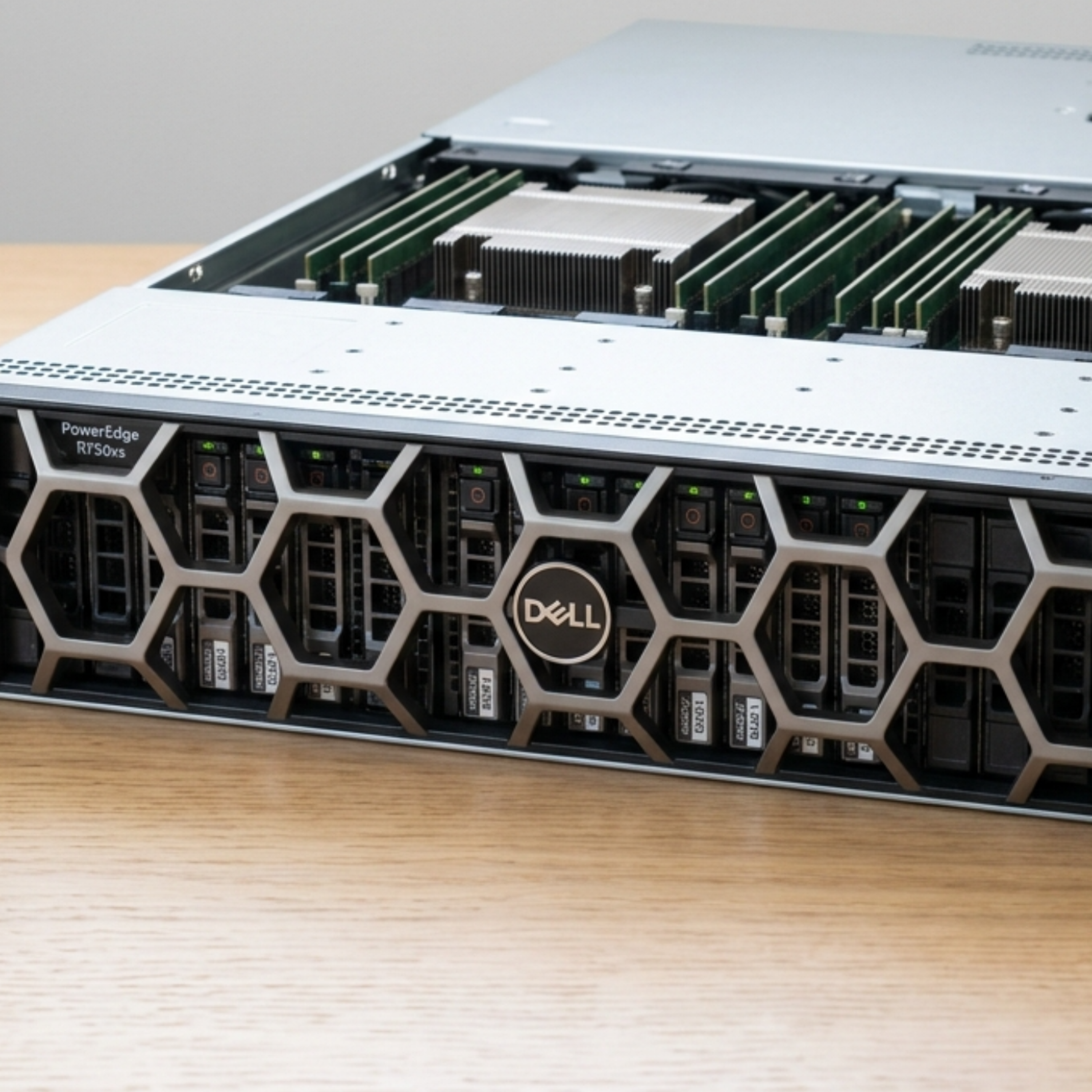 کاور سرور Dell PowerEdge R750xs با 2 Xeon Gold 5318Y، رم 768GB و 5 SSD 1.92TB