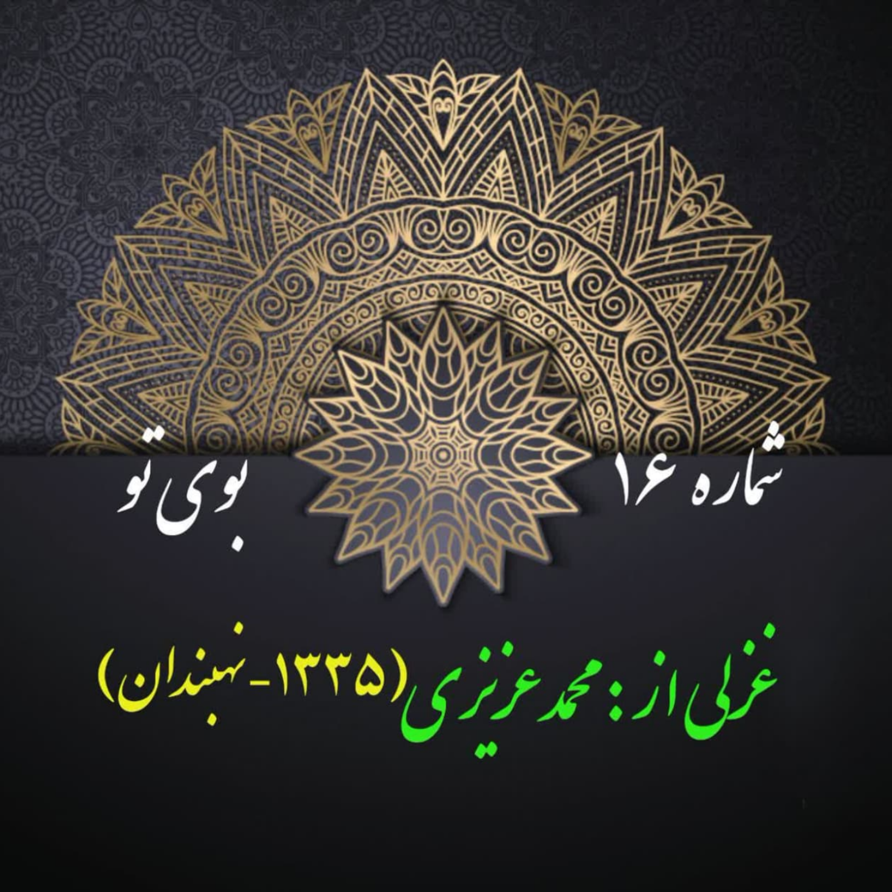 کاور شمارۀ  16- غزلی از محمد عزیزی