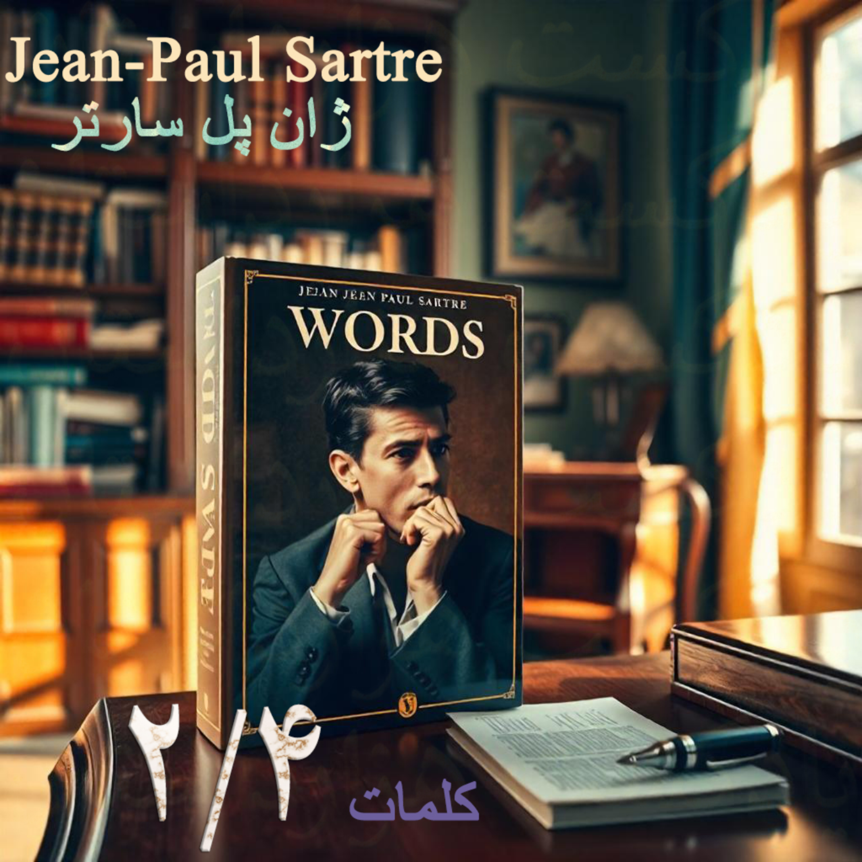 کاور 12کلمات2/4✍️ژان پل سارتر