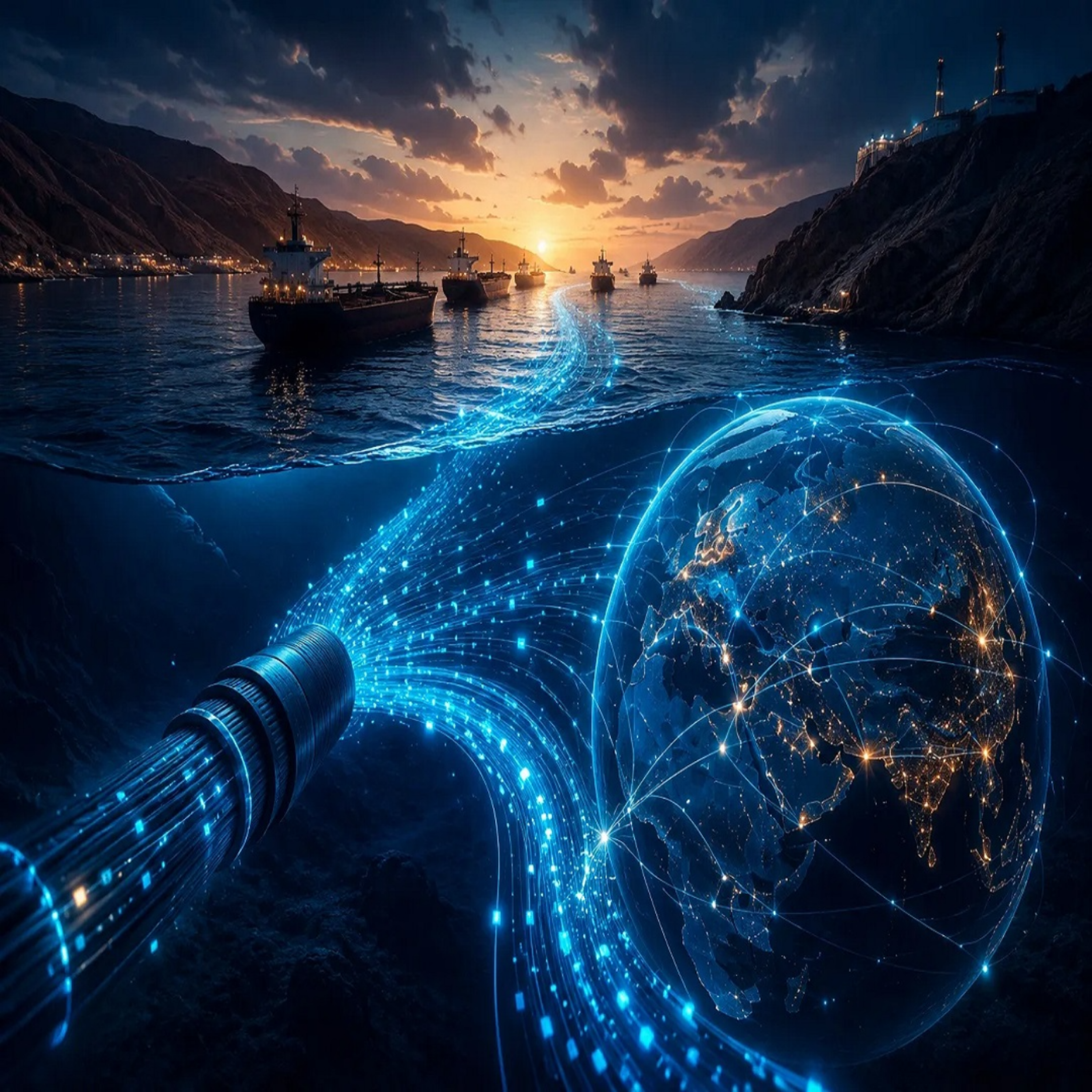 کاور نبض اینترنت در اعماق خلیج فارس