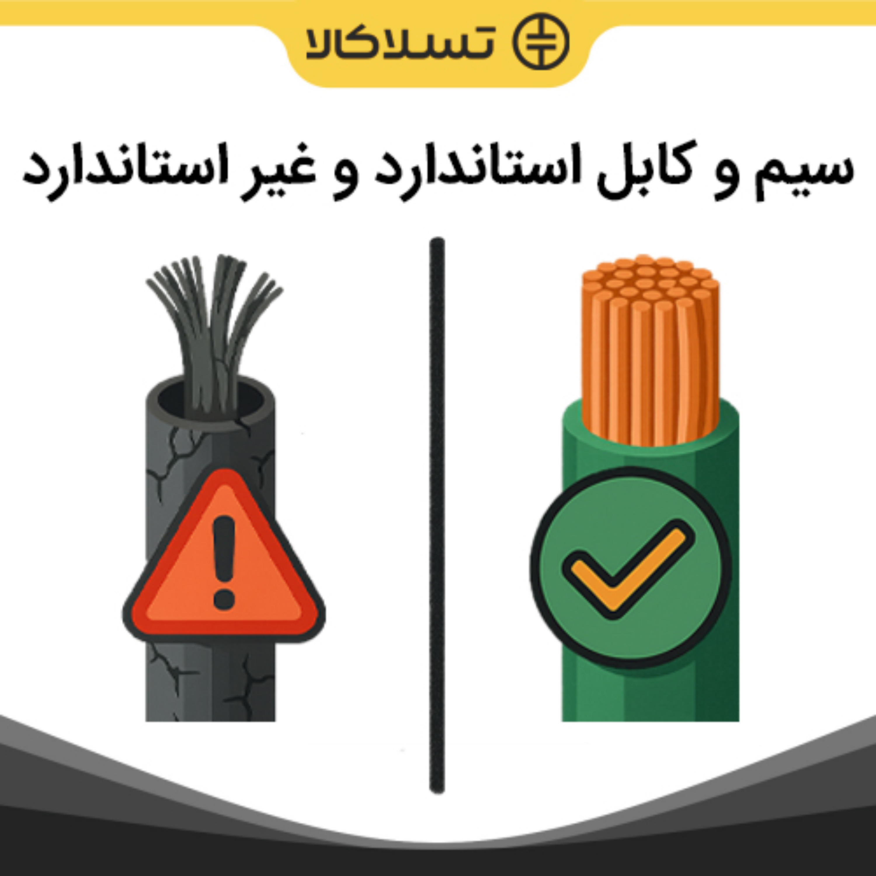 کاور تشخیص سیم و کابل استاندارد