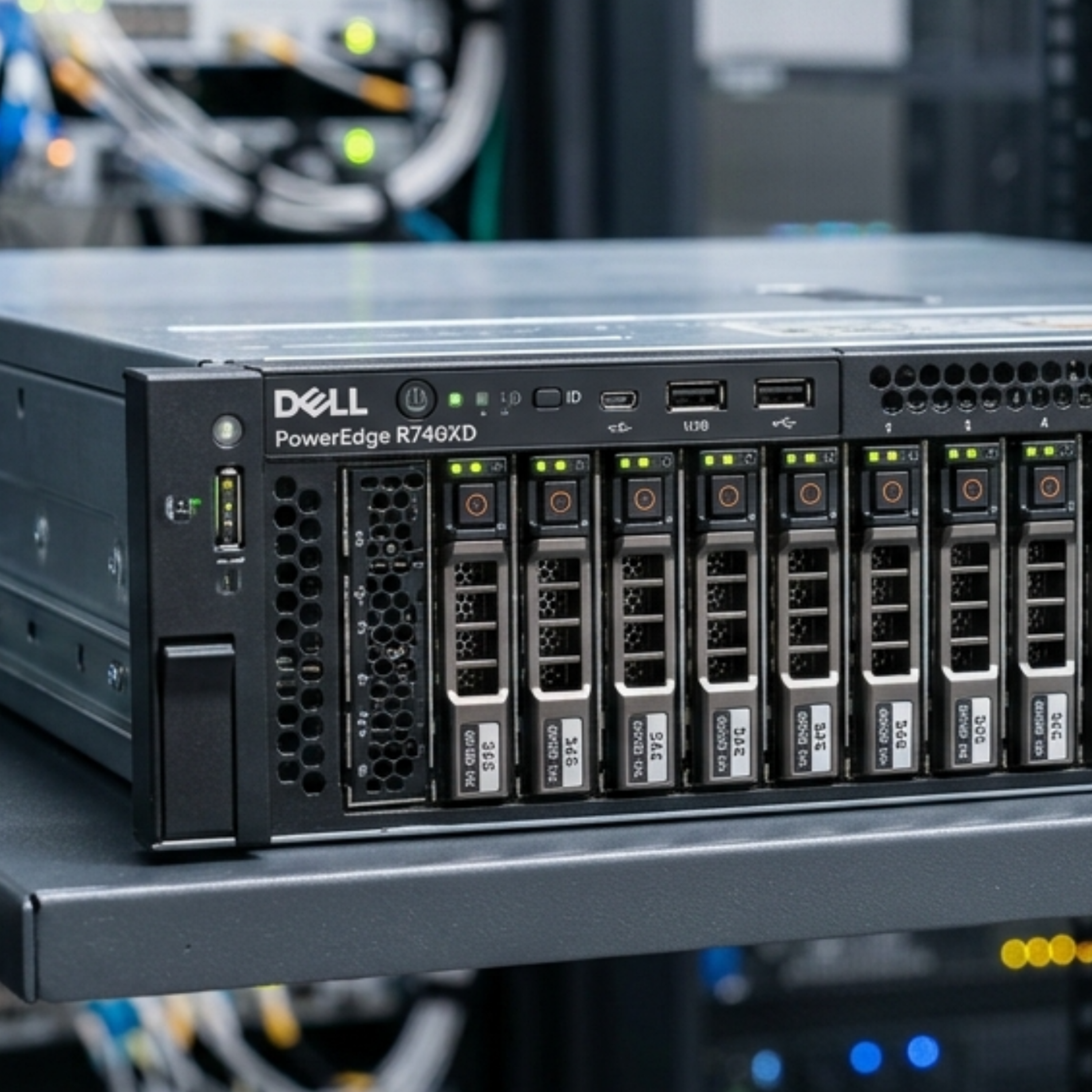 کاور سرور Dell PowerEdge R740XD با Xeon 4214، رم 8GB و هارد 600GB SAS 10K