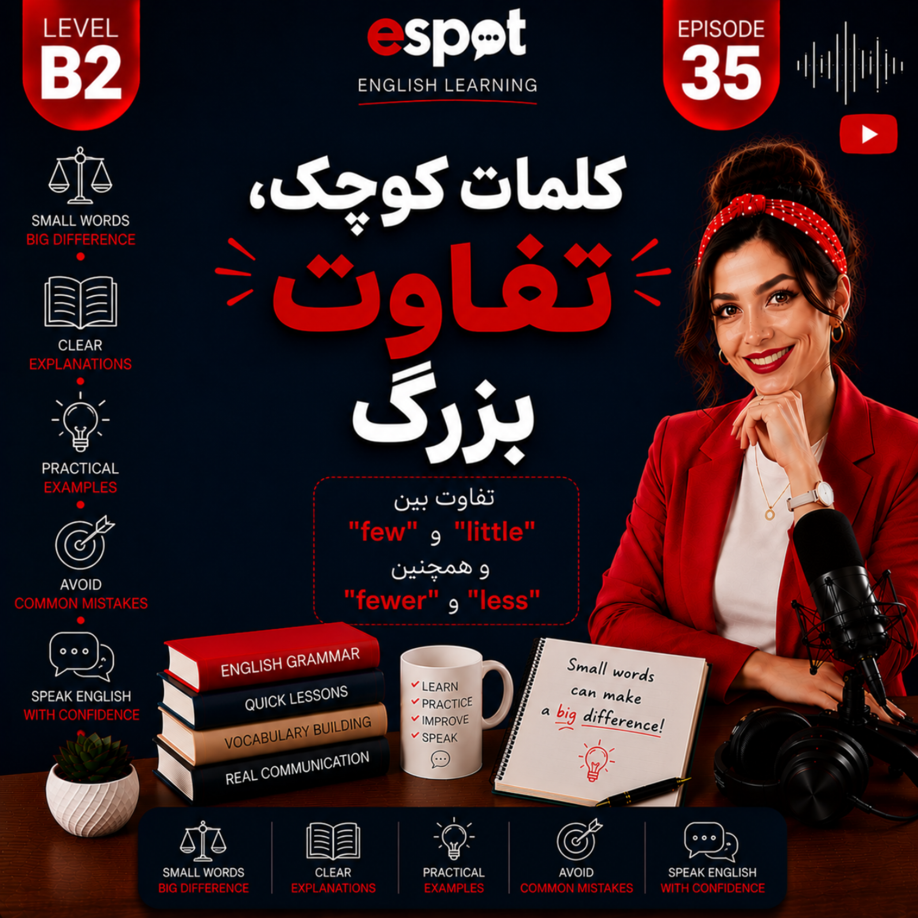 کاور درس سی و پنجم --- کلمات کوچک، تفاوت بزرگ