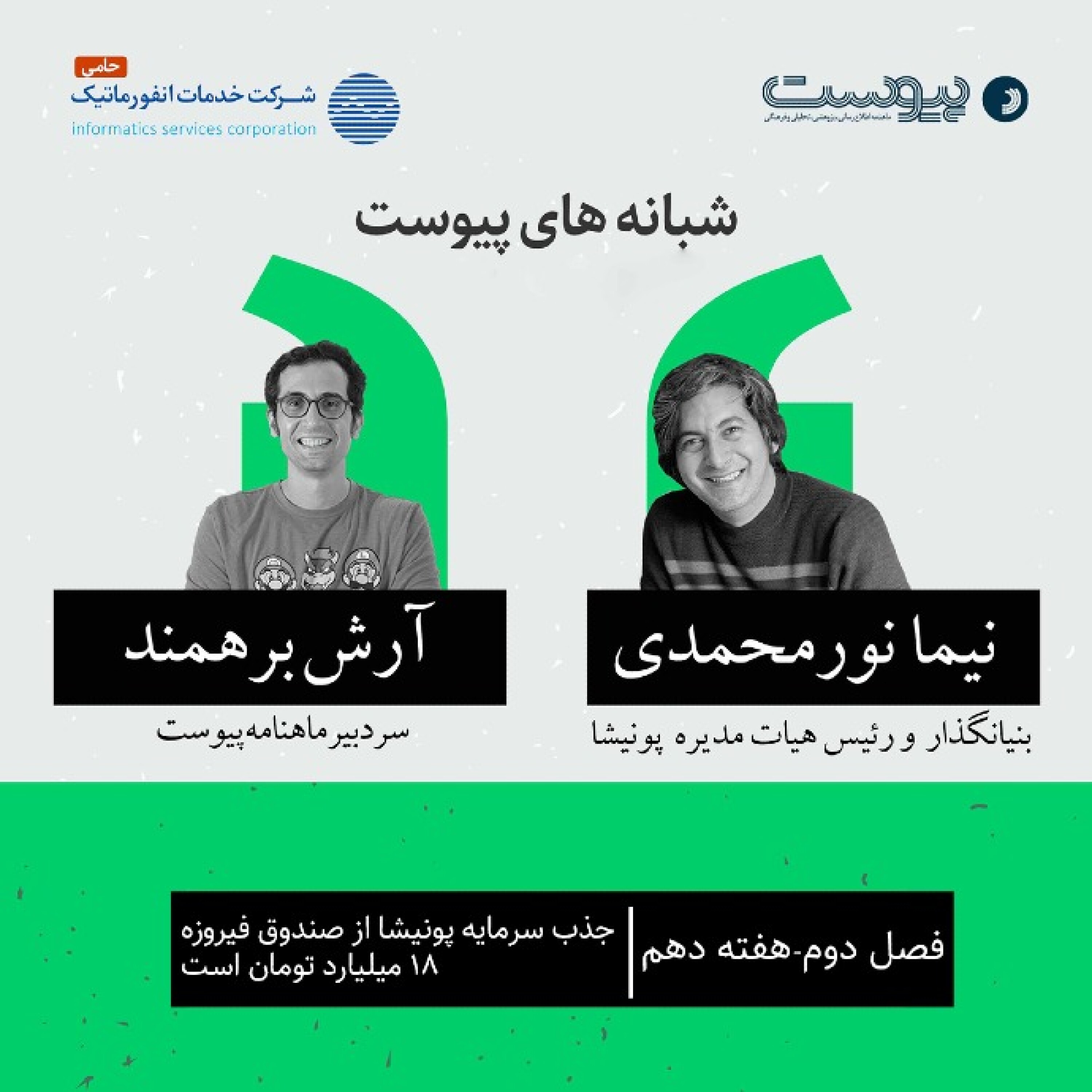 نسخه صوتی گفت‌وگو با نیما نورمحمدی، مدیرعامل پونیشا در فصل دوم شبانه‌های پیوست episode artwork