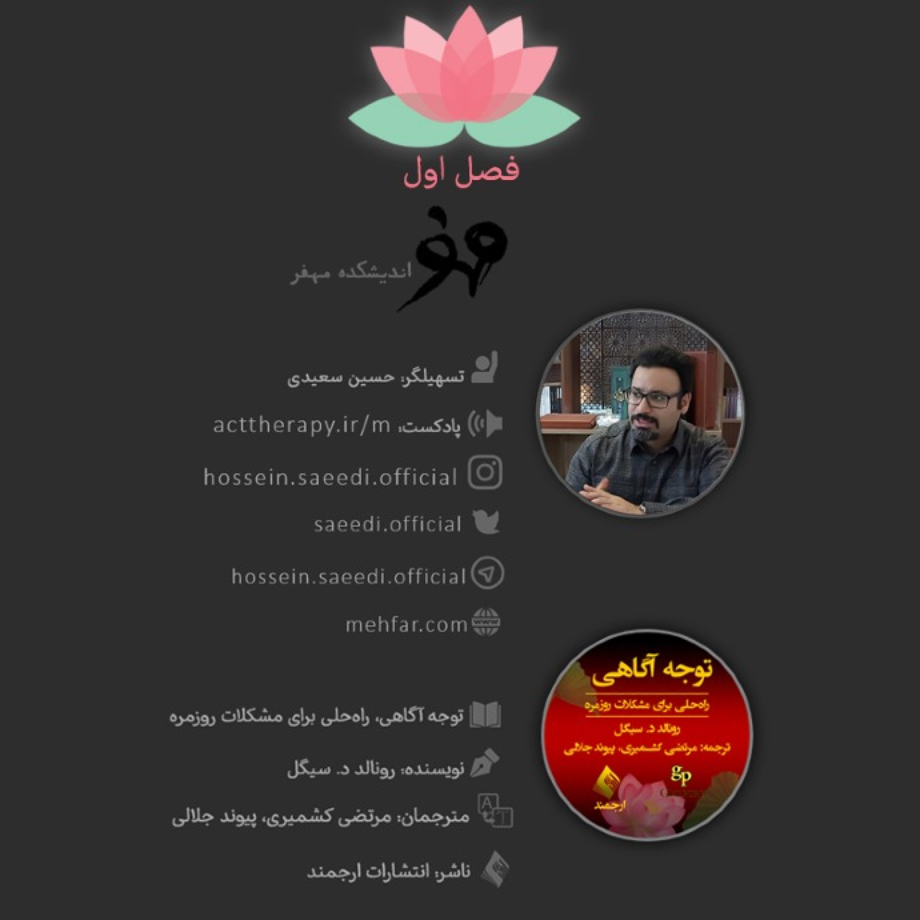 کاور کتاب توجه آگاهی، راهحلی برای مشکلات روزمره
