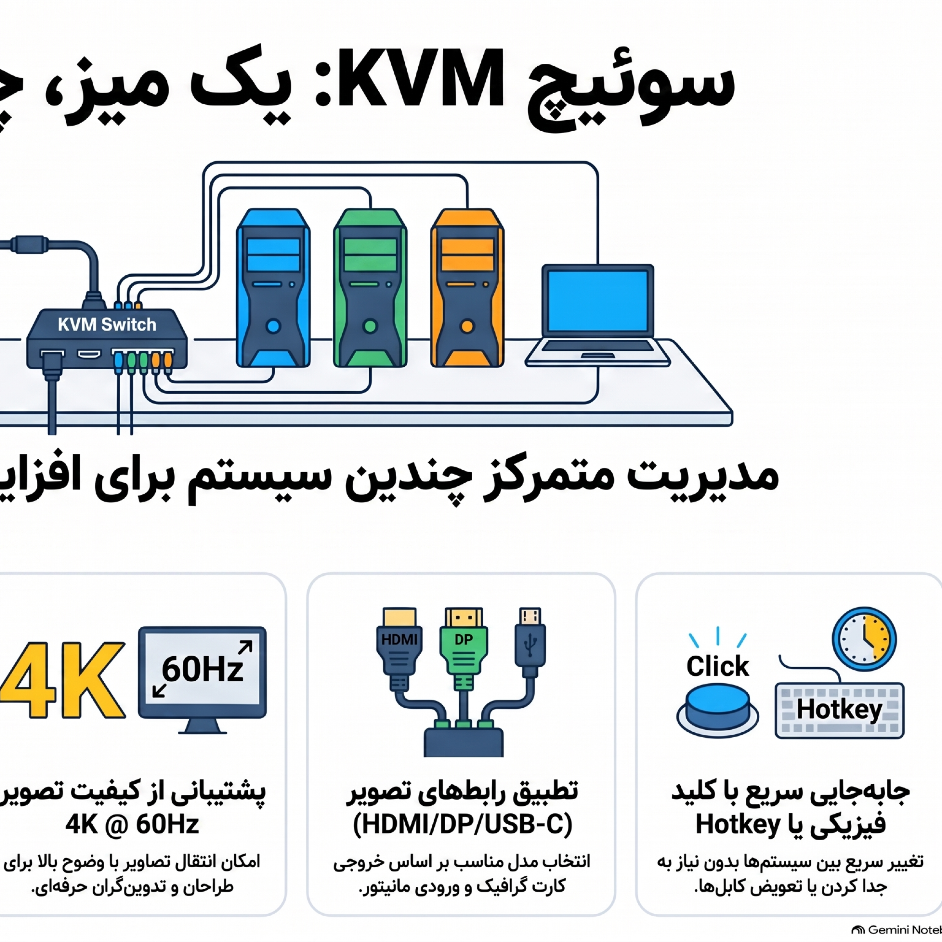 کاور سوئیچ KVM
