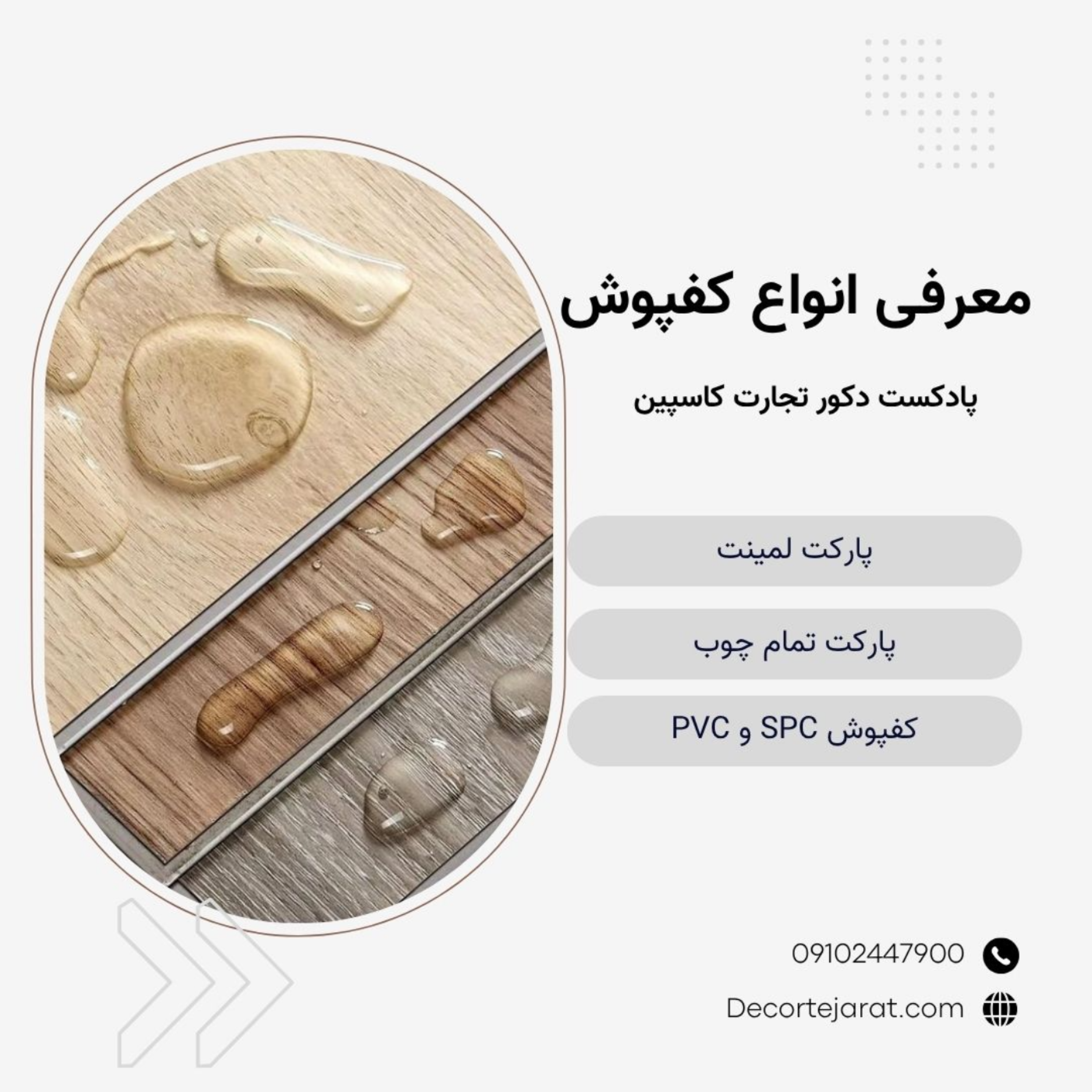 کاور معرفی انواع کف پوش