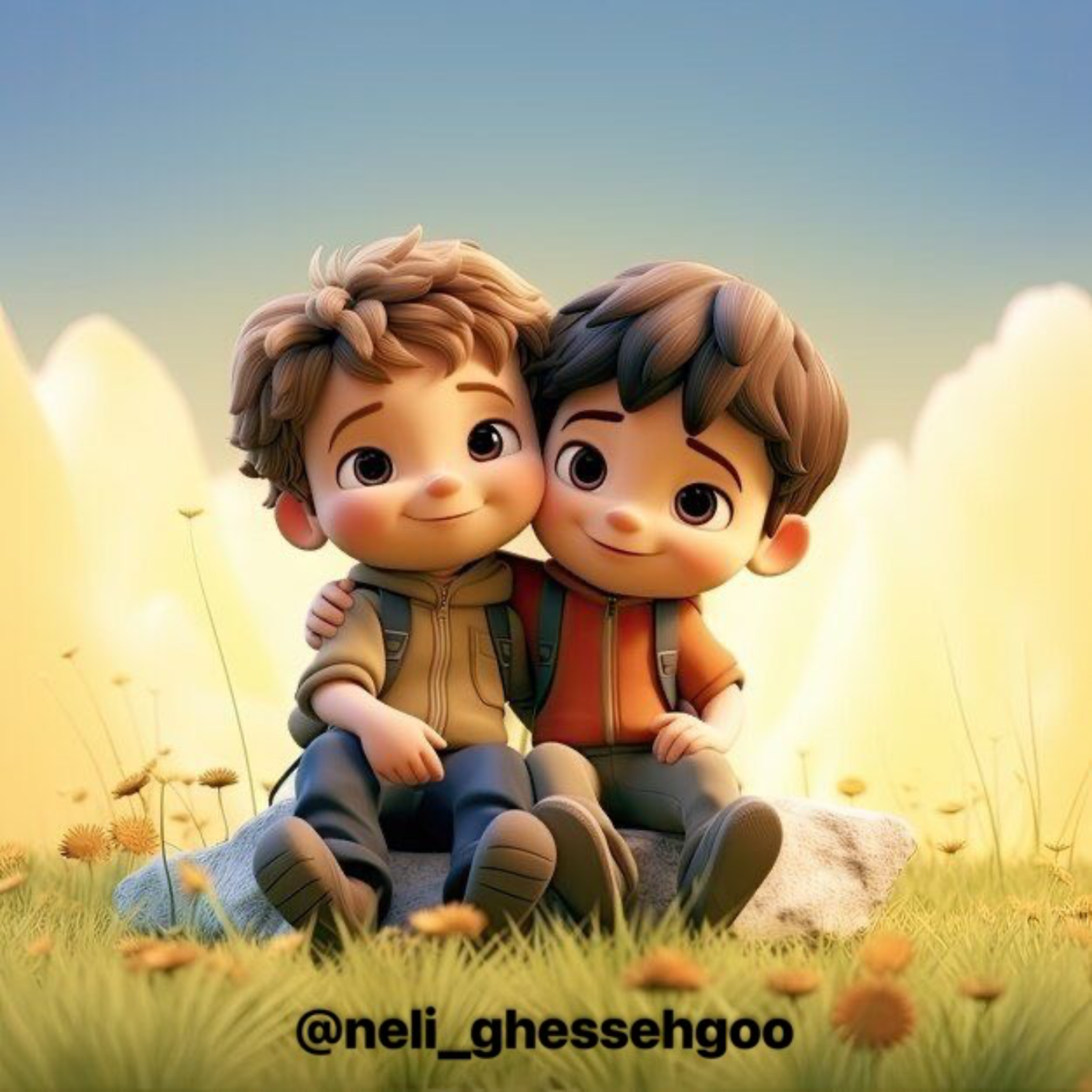 آدرین و آرین و باغ شگفت انگیز 😊