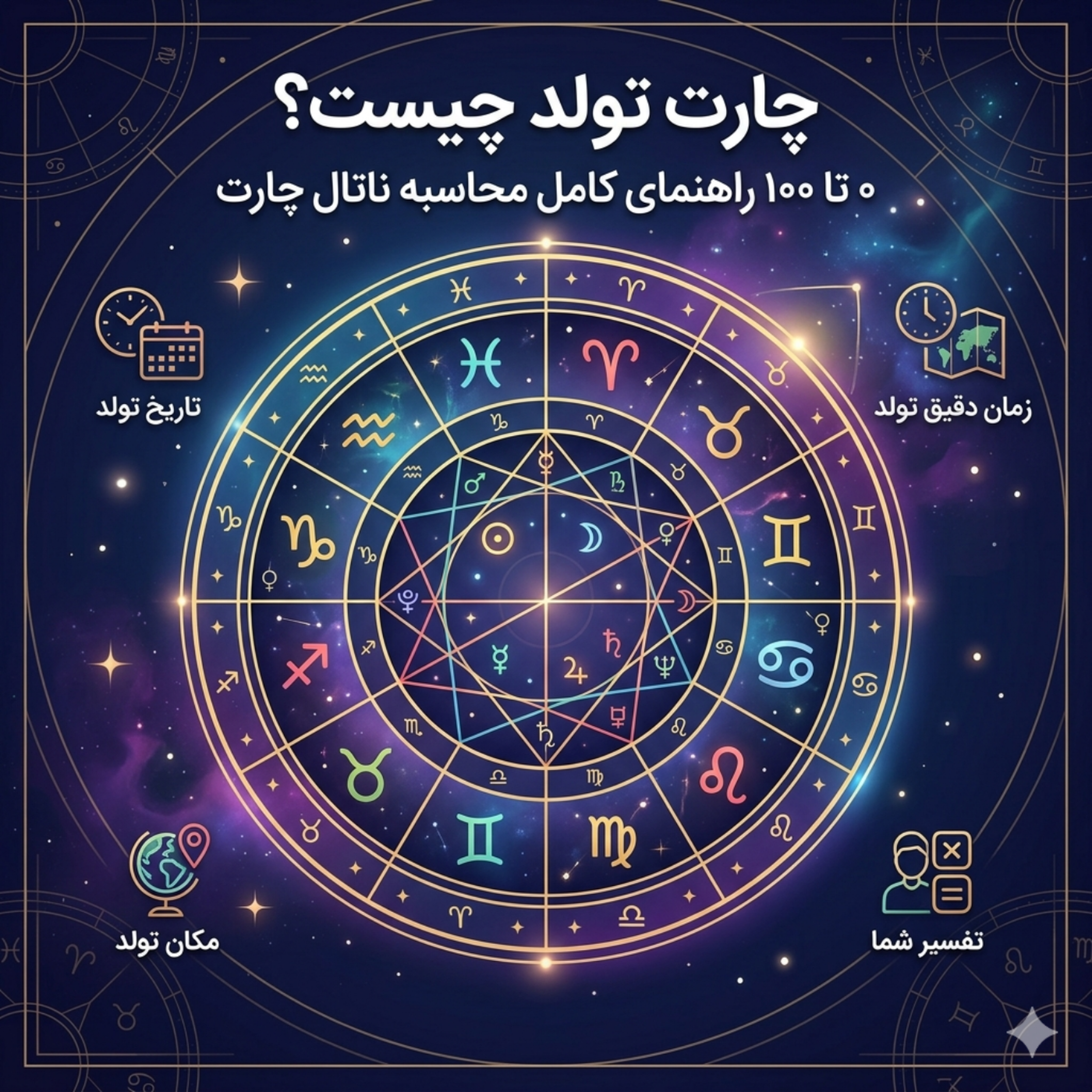 کاور چارت تولد و هندسه پنهان روان
