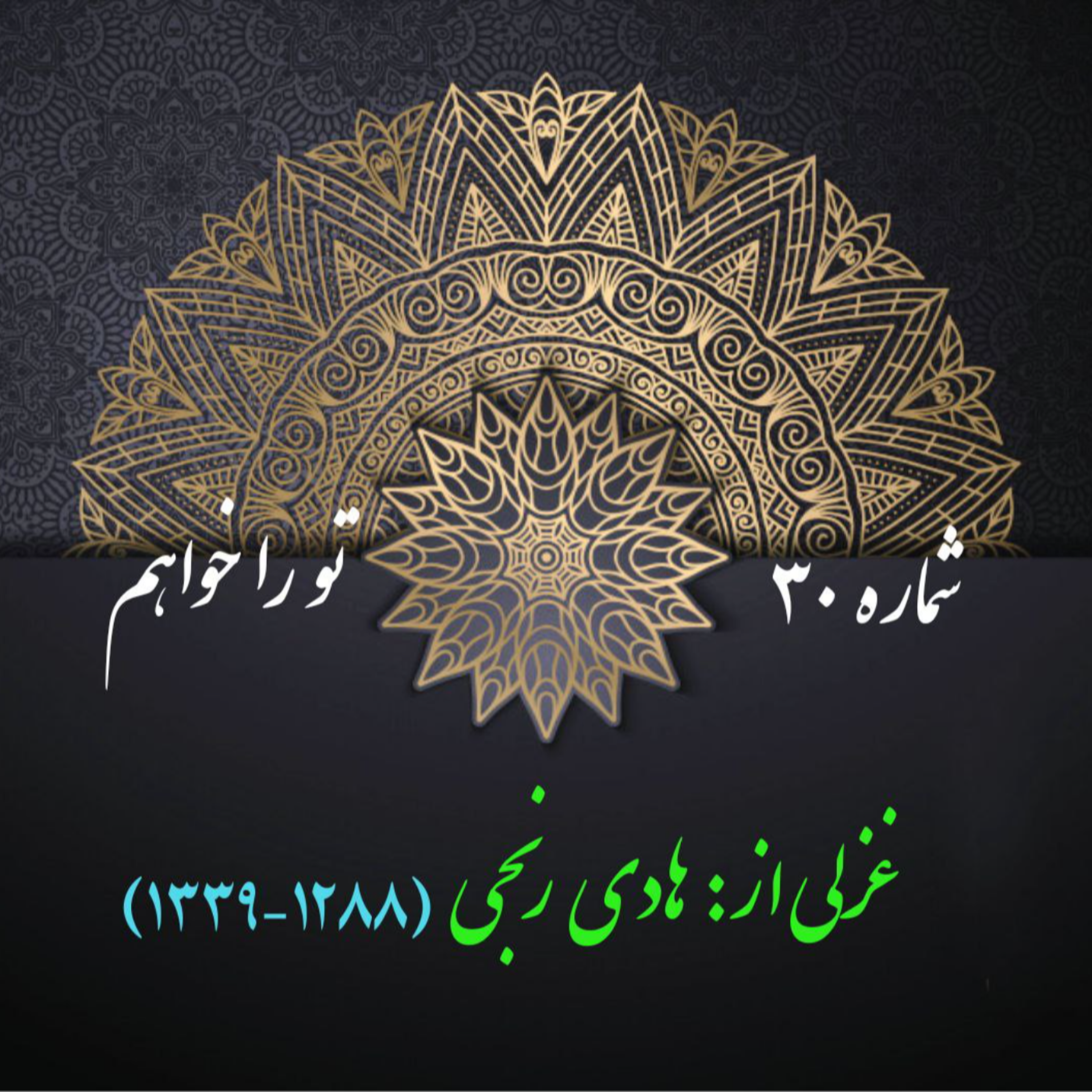 کاور شمارۀ 30 - غزلی از هادی رنجی