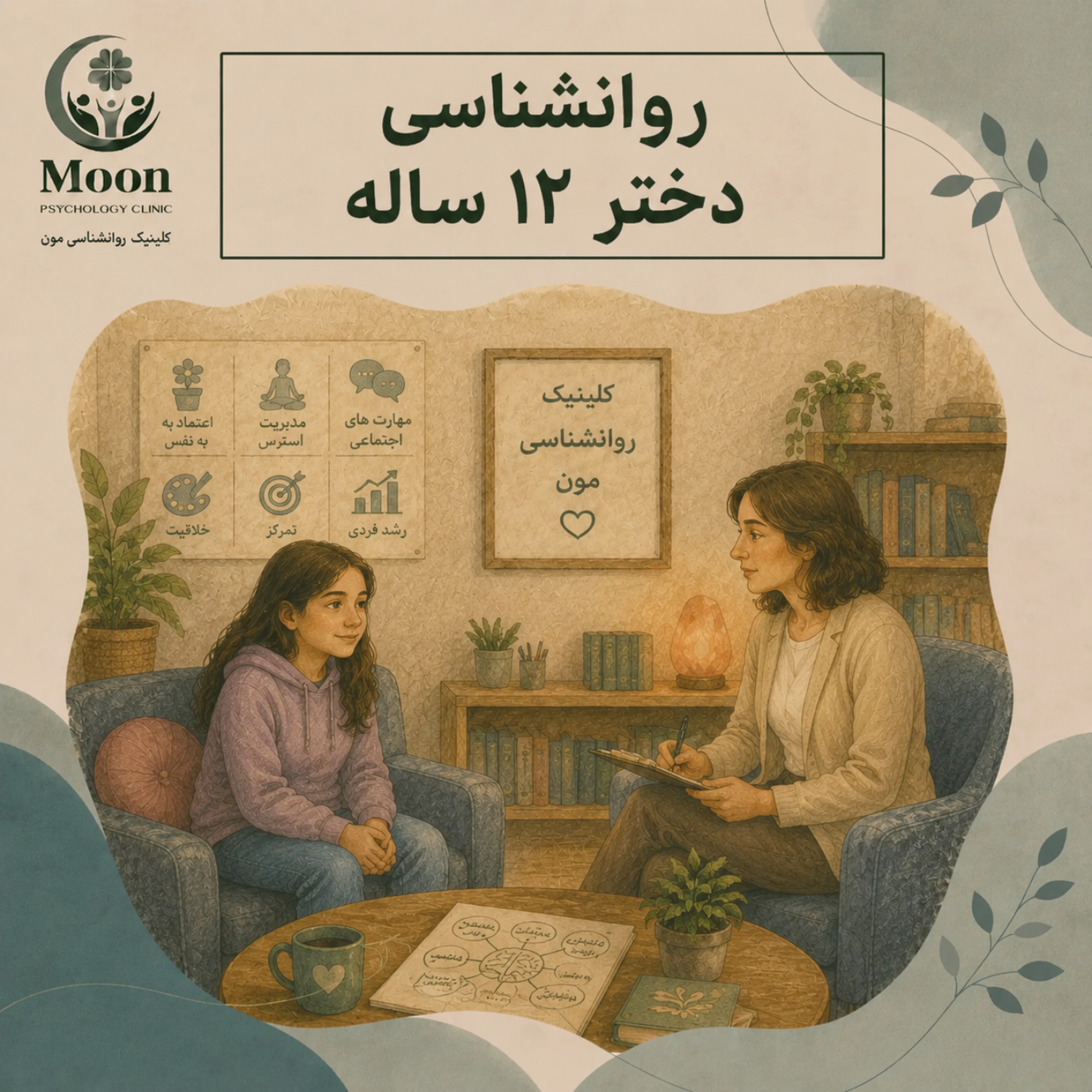 کاور روانشناسی دختر 12 ساله