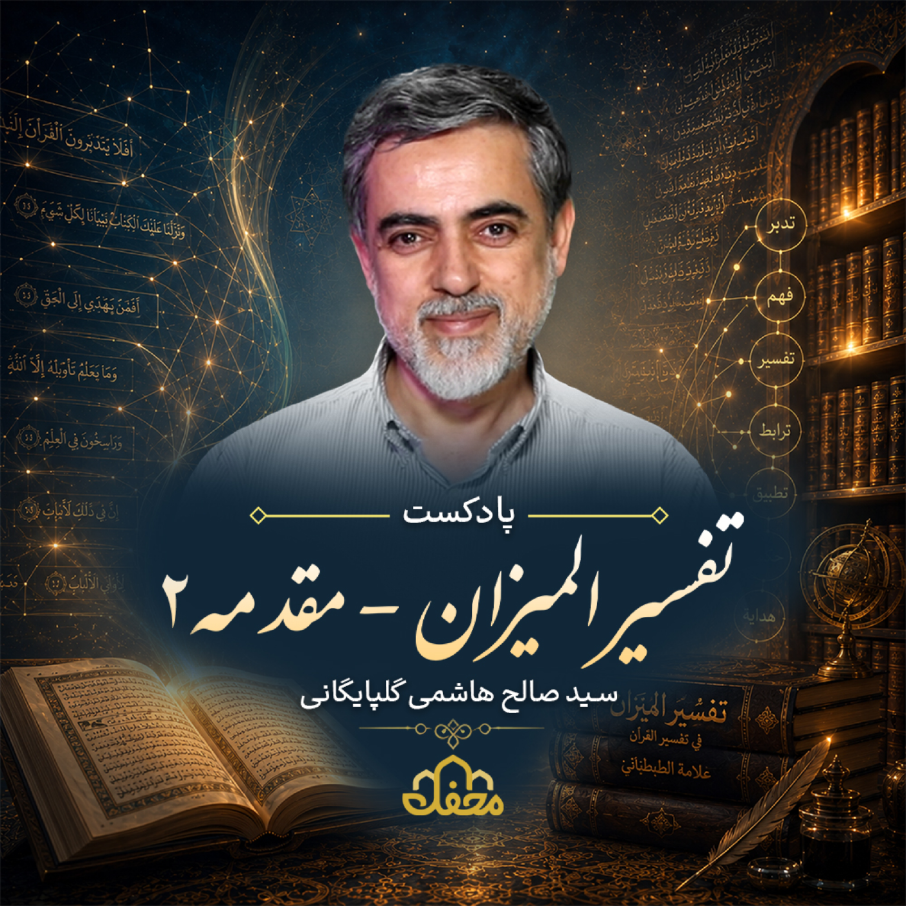 کاور پادکست تفسیر المیزان سوره حمد | مقدمه دوم