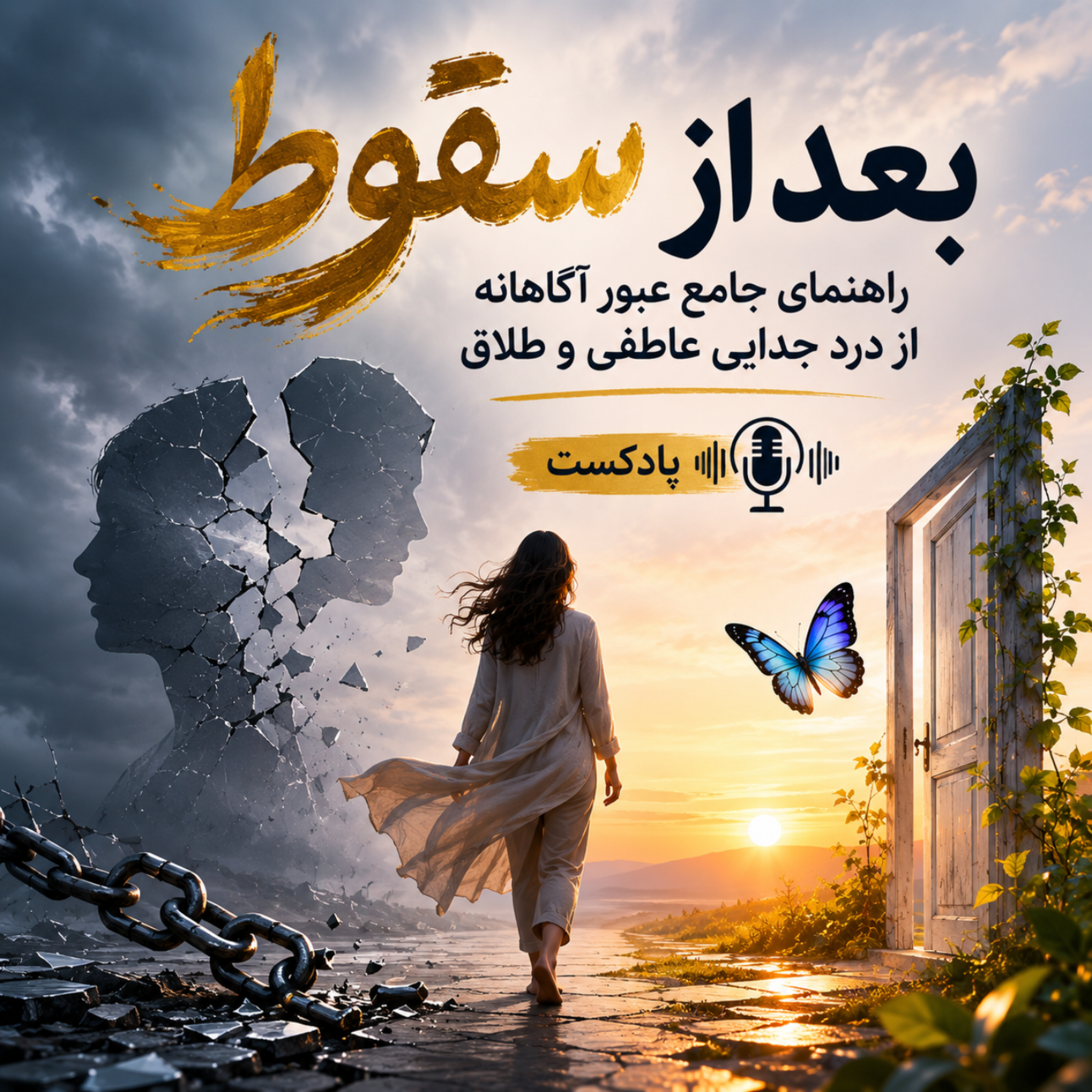 کاور بعد از سقوط🎙️ اپیزود اول (راهنمای جامع عبور آگاهانه از درد جدایی عاطفی و طلاق)