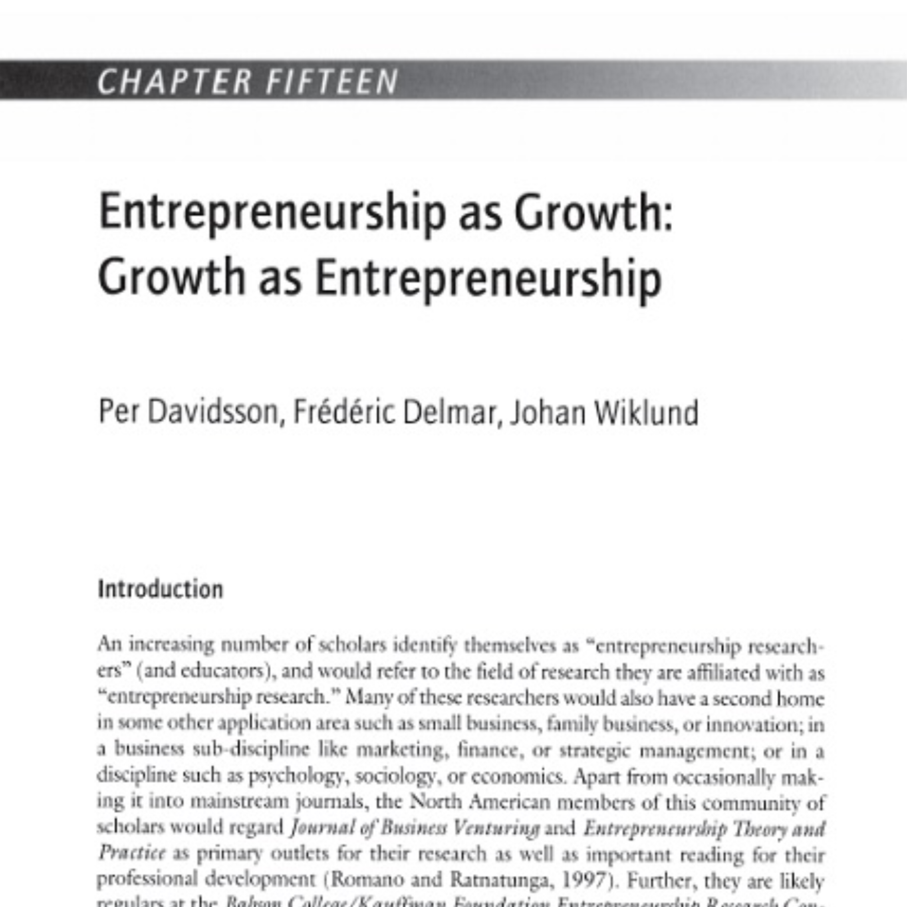 کاور 26- Entrepreneurship as growth growth as entrepreneurship - Persian
