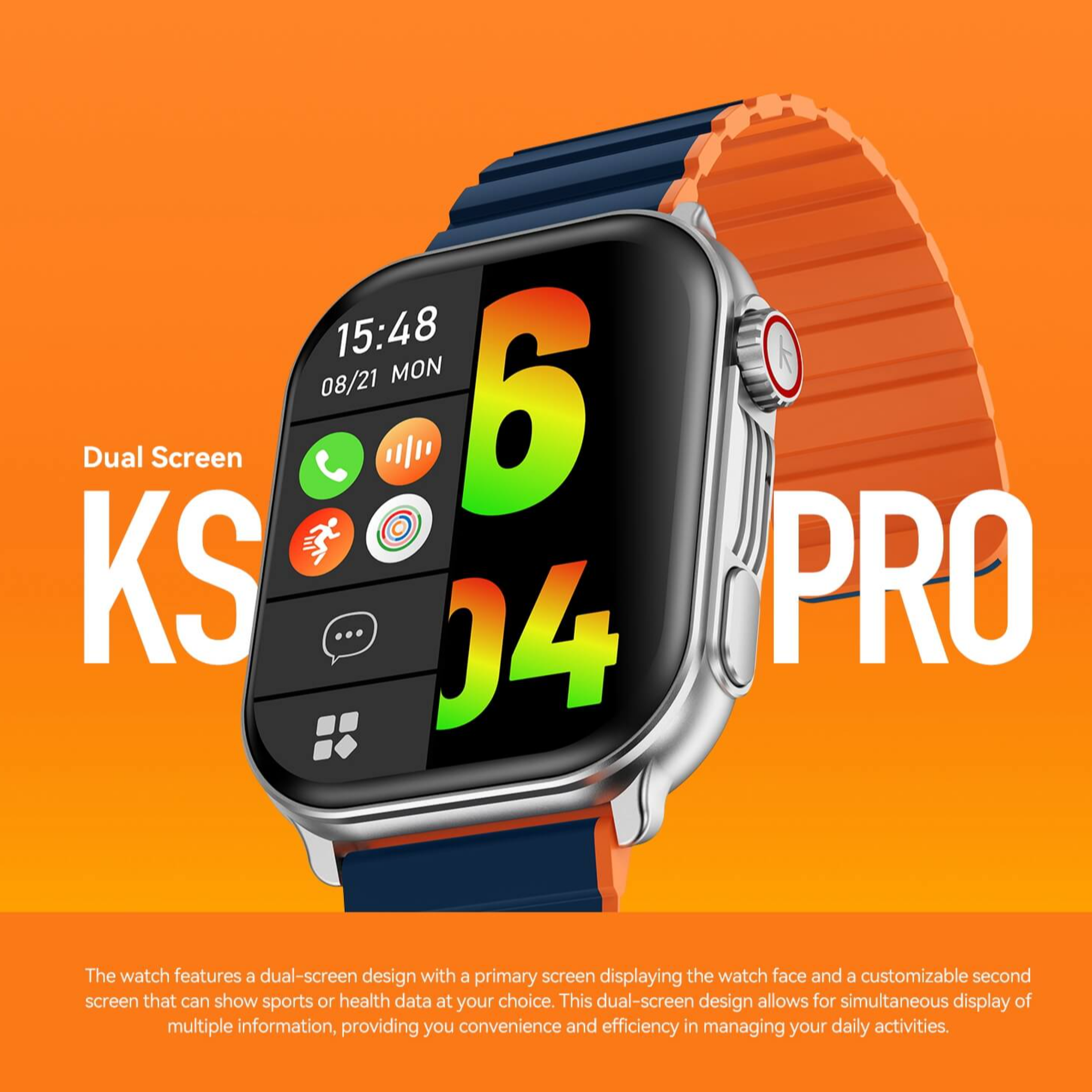کاور ساعت هوشمند شیائومی مدل Kieslect Smart Calling Watch Ks Pro