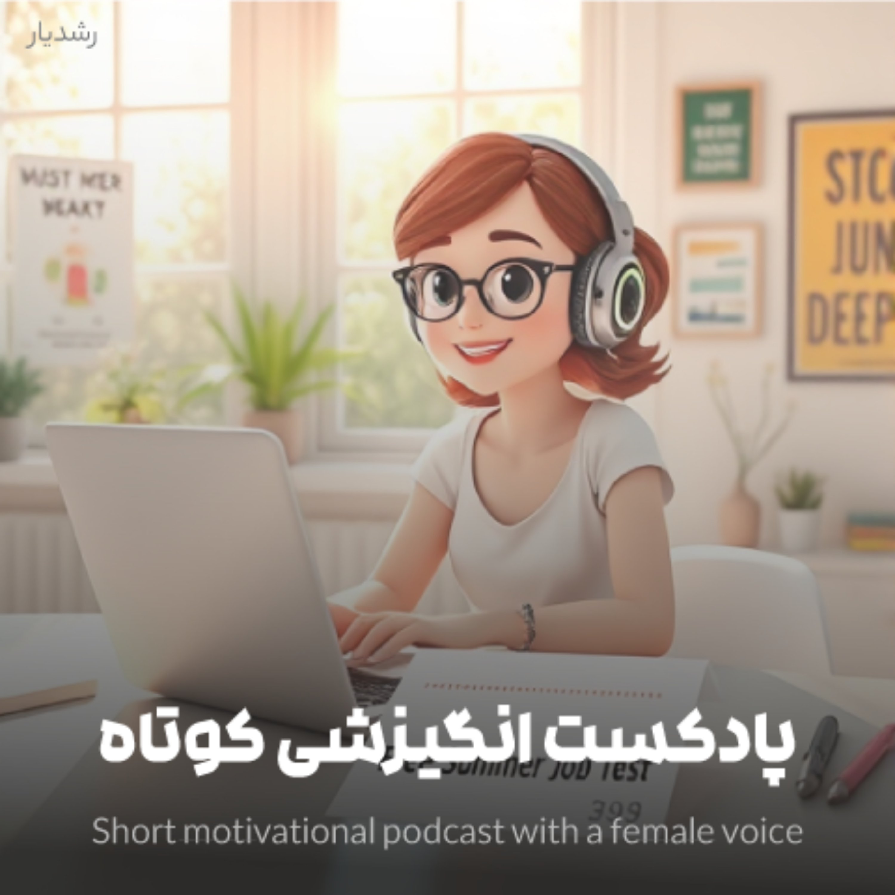 کاور پادکست انگیزشی کوتاه زنانه