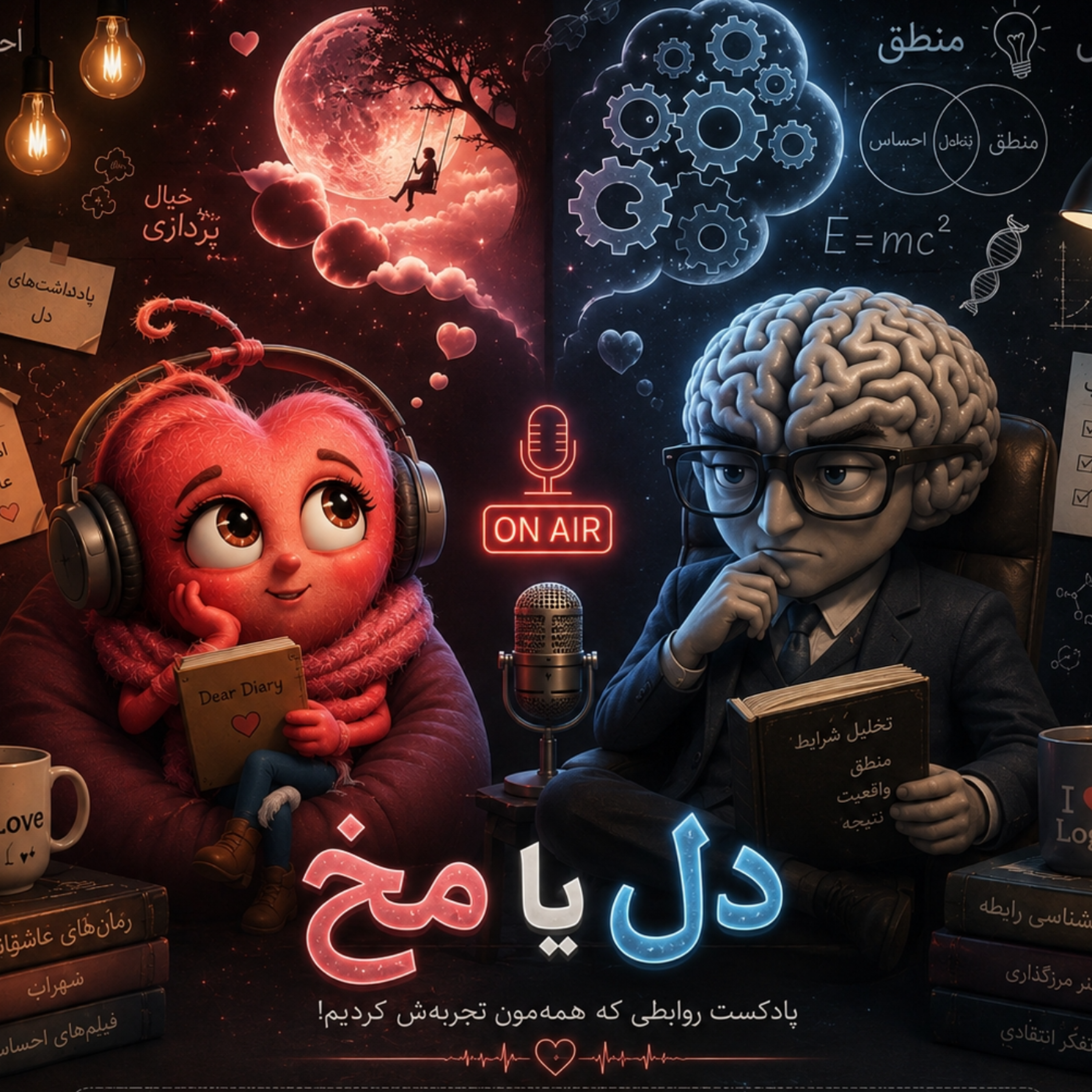کاور پادکست دل یا مخ